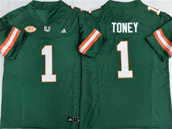 Men%27s Miami Hurricanes #1 Malachi Toney Aqua F.U.S.E. Stitched Football Jersey->indiana hoosiers->NCAA Jersey