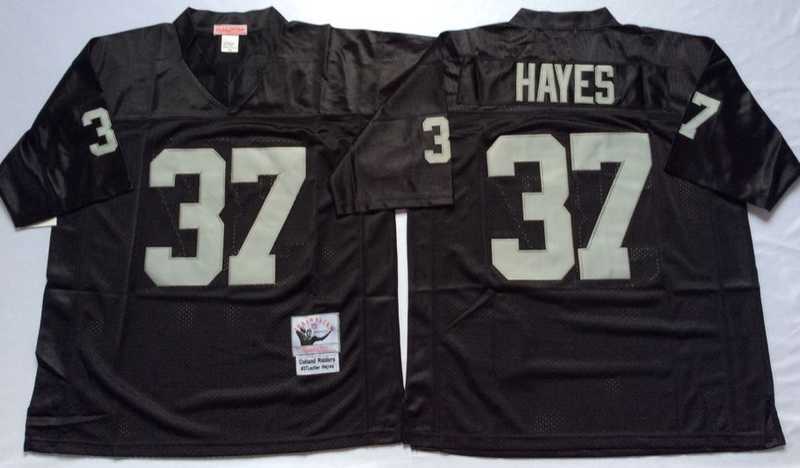 Men%27s Raiders #37 Lester Hayes Black Throwback Stitched Football Jersey->las vegas raiders->NFL Jersey