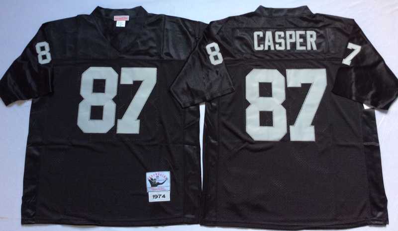 Men%27s Raiders #87 Dave Casper Black Throwback Stitched Football Jersey->las vegas raiders->NFL Jersey