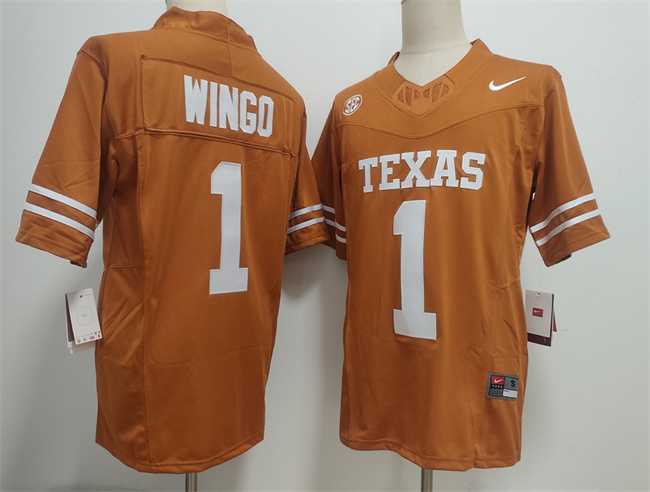 Men%27s Texas Longhorns #1 Ryan Wingo Orange 2026 F.U.S.E. Stitched Jersey->ohio state buckeyes->NCAA Jersey