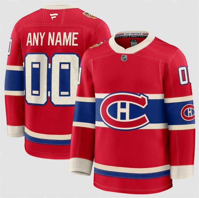 Men%27s Montreal Canadiens Custom Red 2026 Heritage Classic Premium Stitched Jersey->->Custom Jersey