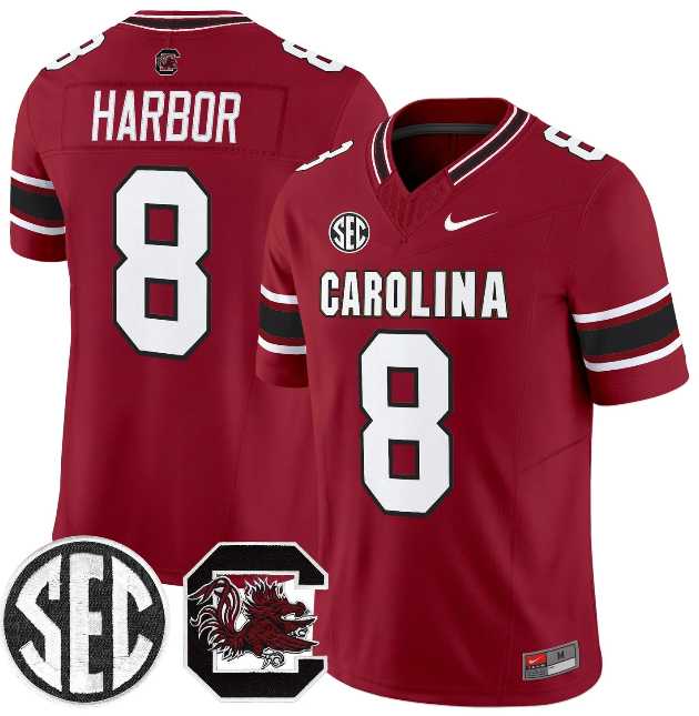 Men%27s South Carolina Fighting Gamecocks #8 Nyck Harbor Garnet 2026 F.U.S.E. Stitched Nike Jersey Dzhi->south carolina gamecocks->NCAA Jersey