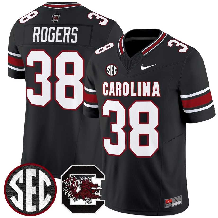 Men%27s South Carolina Fighting Gamecocks #38 George Rogers Black 2026 F.U.S.E. Stitched Nike Jersey Dzhi->south carolina gamecocks->NCAA Jersey