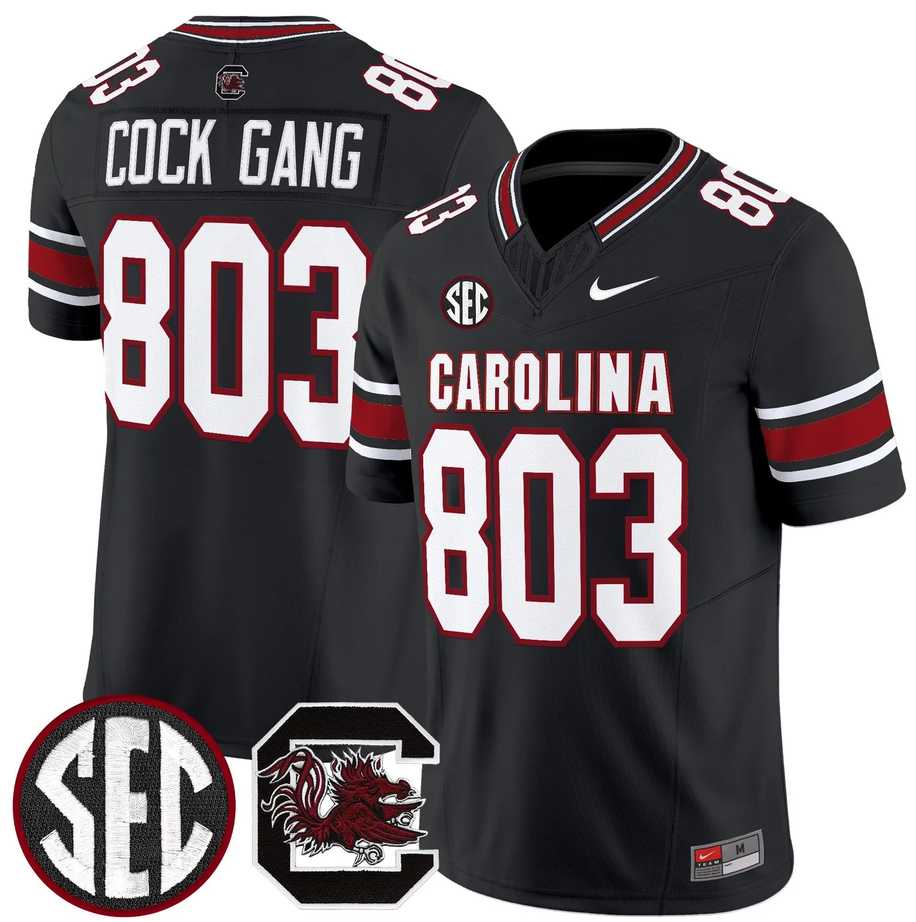Men%27s South Carolina Fighting Gamecocks #803 Cock Gang Black 2026 F.U.S.E. Stitched Nike Jersey Dzhi->south carolina gamecocks->NCAA Jersey