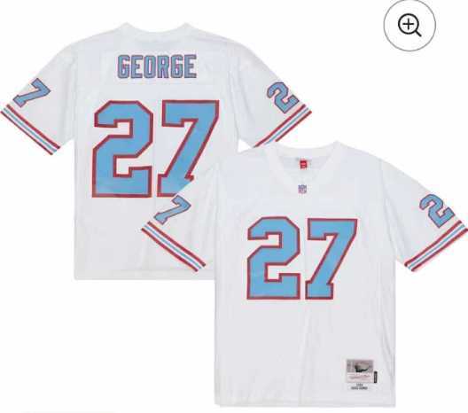 Men%27s Tennessee Titans #27 Eddie George White Stitched Mitchell & Ness Throwback Jersey Dzhi->anaheim ducks->NHL Jersey