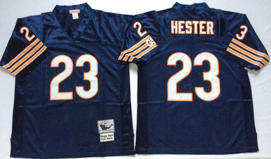 Men%27s Chicago Bears #23 Devin Hester Navy Throwback Stitched Football Jersey->chicago bears->NFL Jersey