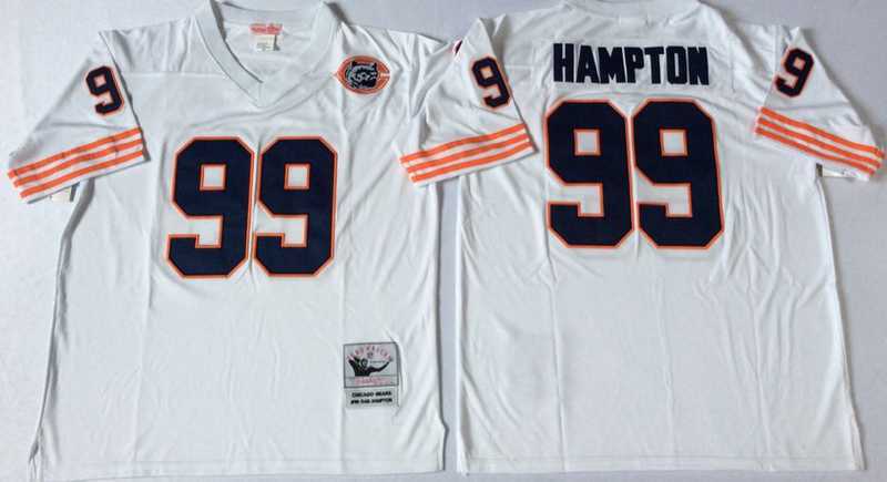 Men%27s Chicago Bears #99 Dan Hampton White Throwback Stitched Football Jersey->cincinnati bengals->NFL Jersey