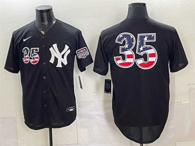 Mens New York Yankees #35 Cody Bellinger Black 2026 USA 250 Fourth of July Home Stadium Stitched Jersey Dzhi->new york yankees->MLB Jersey