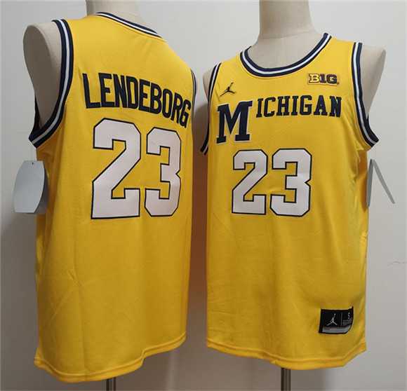 Men%27s Michigan Wolverines #23 Yaxel Lendeborg Yellow 2026 Vapor Limited Stitched Jersey->purdue boilermakers->NCAA Jersey