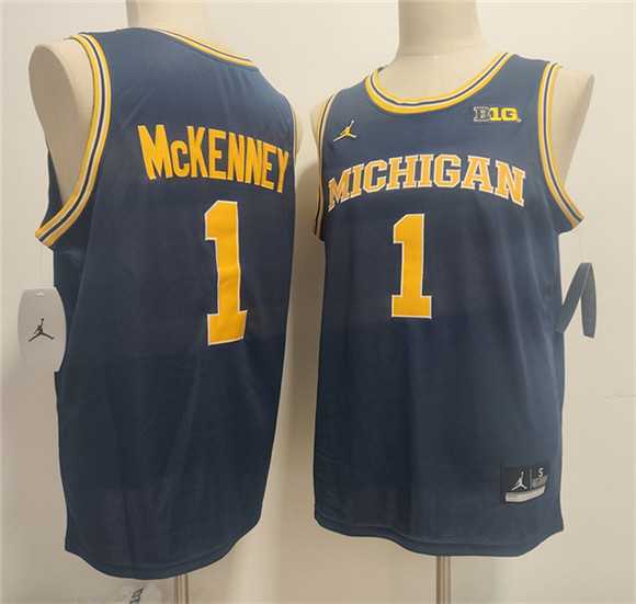Men%27s Michigan Wolverines #1 Trey McKenney Navy 2026 Vapor Limited Stitched Jersey->new york yankees->MLB Jersey