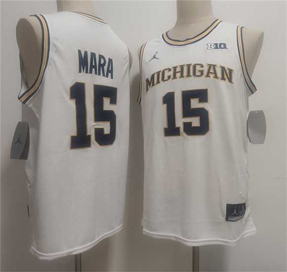 Men%27s Michigan Wolverines #15 Aday Mara White 2026 Vapor Limited Stitched Jersey->michigan wolverines->NCAA Jersey