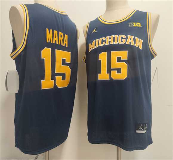 Men%27s Michigan Wolverines #15 Aday Mara Navy 2026 Vapor Limited Stitched Jersey->michigan wolverines->NCAA Jersey