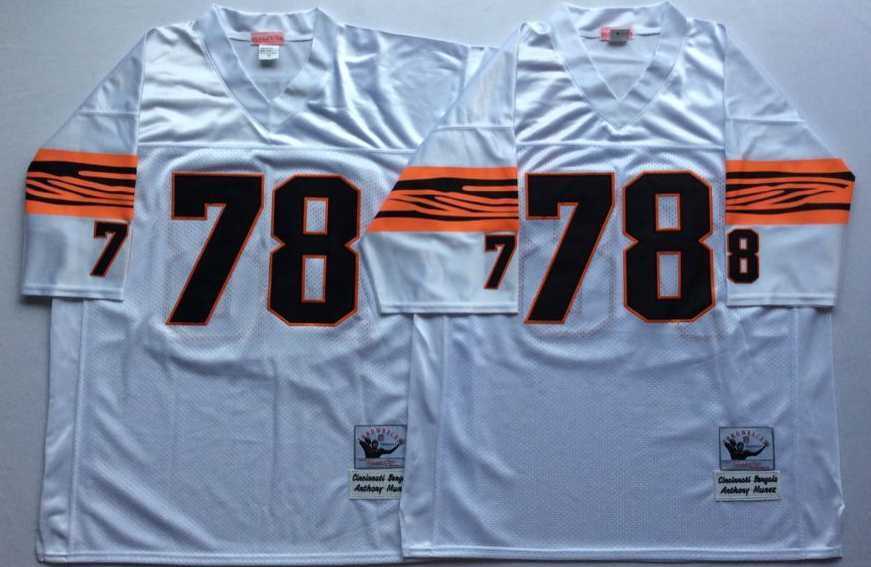 Mens Cincinnati Bengals #78 Anthony Munoz White Throwback Stitched Football Jersey->cincinnati bengals->NFL Jersey