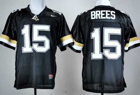 Mens Purdue Boilermakers #15 Drew Brees Black Jersey->purdue boilermakers->NCAA Jersey