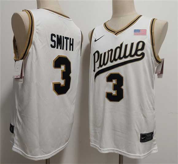 Mens Purdue Boilermakers #3 Braden Smith White 2026 Vapor Limited Stitched Jersey->purdue boilermakers->NCAA Jersey