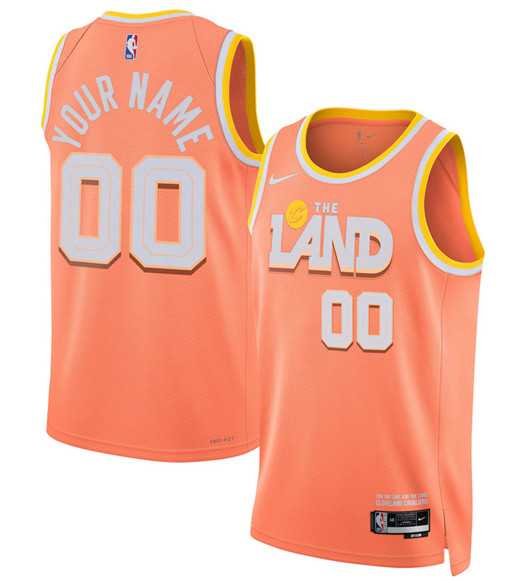 Men%27s Cleveland Cavaliers Active Player Custom Orange 2025-26 City Edition Swingman Stitched Jersey->customized nba jersey->Custom Jersey