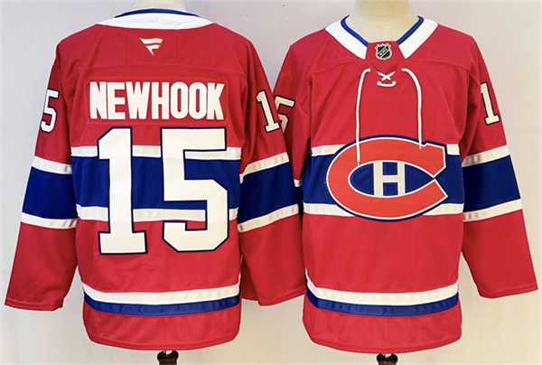 Men%27s Montreal Canadiens #15 Alex Newhook Red 2024-25 Stitched Jersey->carolina hurricanes->NHL Jersey