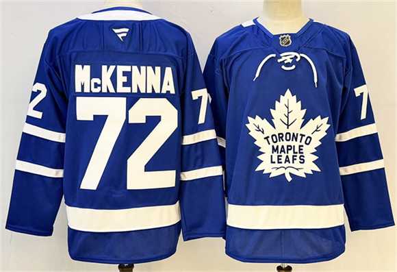 Men%27s Toronto Maple Leafs #72 Gavin McKenna Blue 2024-25 Stitched Hockey Jersey->montreal canadiens->NHL Jersey