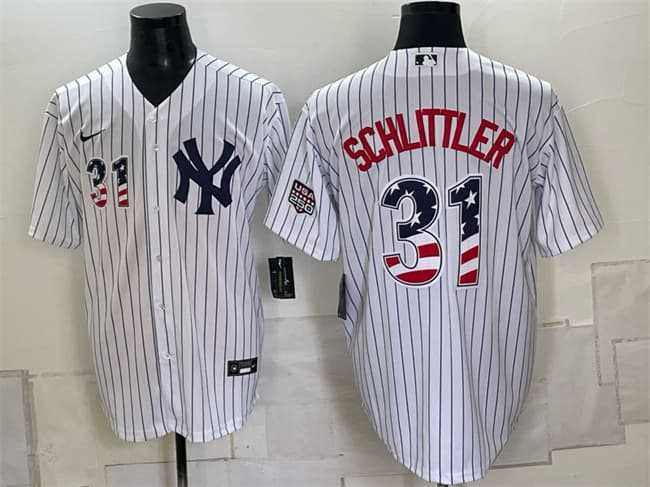 Men%27s New York Yankees #31 Cam Schlittler White 2026 All-Star Edition Stars & Stripes Stadium Pick-A-Player Stitched Jersey Dzhi->new york yankees->MLB Jersey
