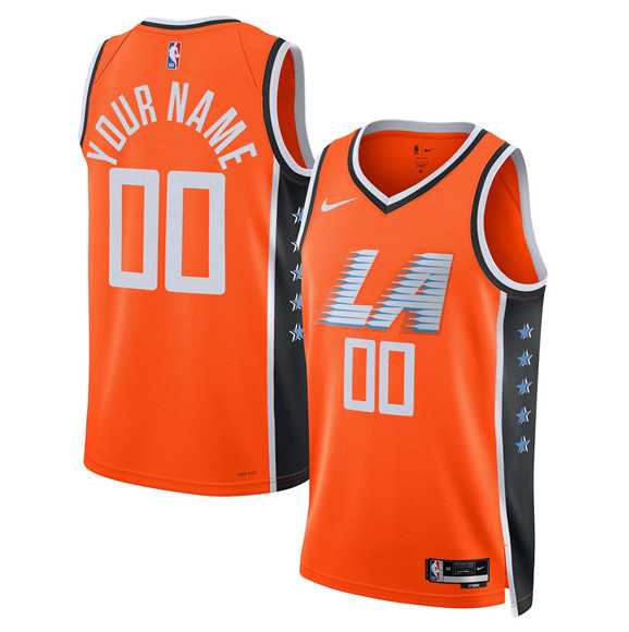Men%27s Los Angeles Clippers Active Player Custom Orange 2025-26 City Edition Swingman Stitched Jersey->customized nba jersey->Custom Jersey