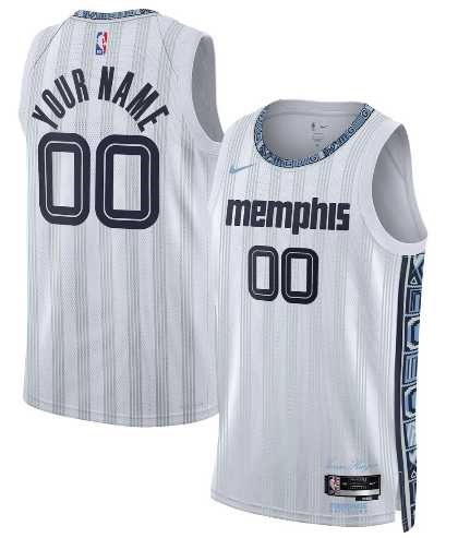 Men%27s Memphis Grizzlies Active Player Custom Gray 2025-26 City Edition Swingman Stitched Jersey->customized nba jersey->Custom Jersey