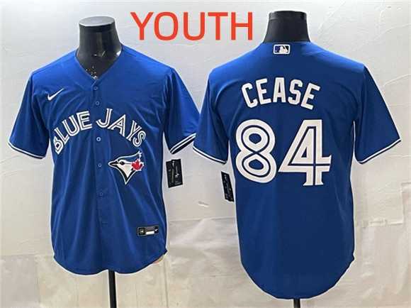 Youth Toronto Blue Jays #84 Dylan Cease Blue 2025 Cool Base Stitched Jersey->mlb youth jerseys->MLB Jersey