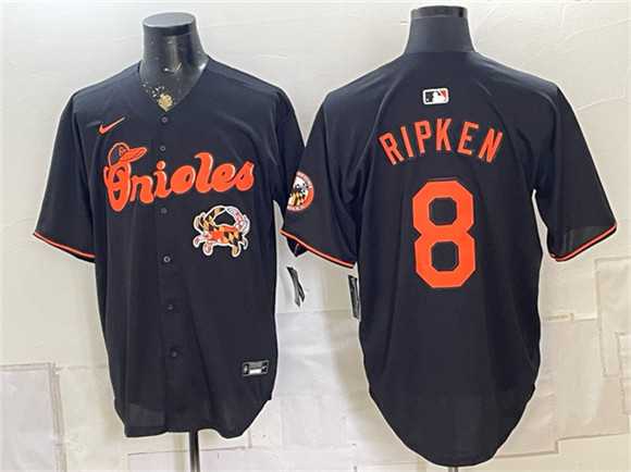 Men%27s Baltimore Orioles #8 Cal Ripken Jr. Black With Patch Vapor Premier Limited Stitched Jersey->mlb youth jerseys->MLB Jersey