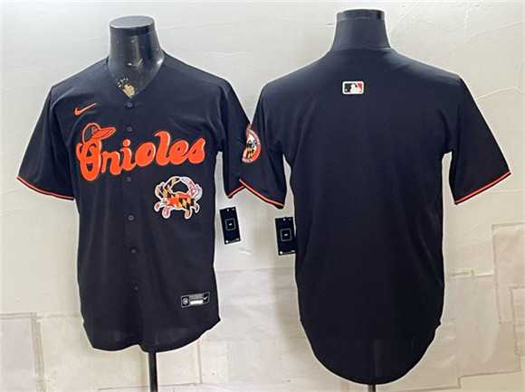 Men%27s Baltimore Orioles Blank Black With Patch Vapor Premier Limited Stitched Jersey->baltimore orioles->MLB Jersey