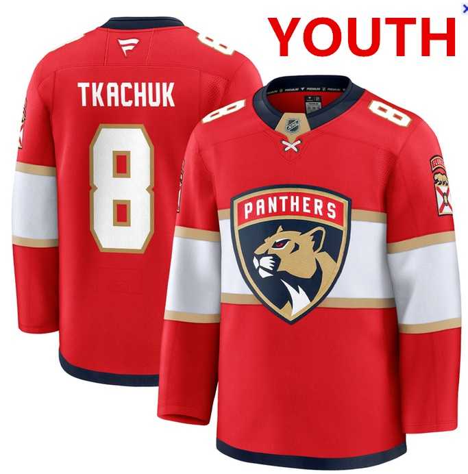 Youth Florida Panthers #8 Brady Tkachuk Red Stitched Home Jersey Dzhi->nhl youth jerseys->NHL Jersey