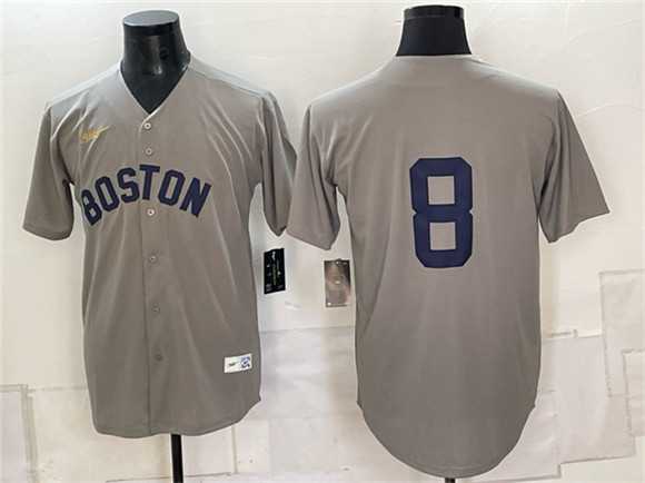 Men%27s Boston Red Sox #8 Carl Yastrzemski Grey Cooperstown Collection Limited Stitched Jersey->baltimore orioles->MLB Jersey