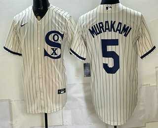Men%27s Chicago White Sox #5 Munetaka Murakami Cream Player Name 2021 Field of Dreams Authentic Jersey->boston red sox->MLB Jersey