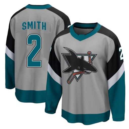 Men%27s San Jose Sharks #2 Will Smith Breakaway Gray 2020-21 Special Edition Jerse Dzhi->san jose sharks->NHL Jersey
