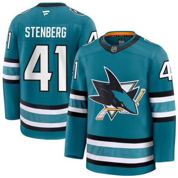 Men%27s San Jose Sharks #41 Ivar Stenberg Teal 2026 Stitched Hockey Jersey Dzhi->san jose sharks->NHL Jersey