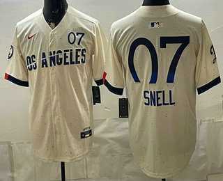 Men%27s Los Angeles Dodgers #7 Blake Snell Cream 2024 City Connect Limited Stitched Jersey->detroit tigers->MLB Jersey