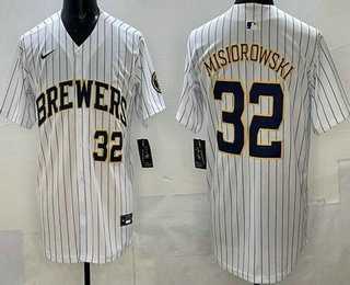 Men%27s Milwaukee Brewers #32 Jacob Misiorowski White Limited Jersey->milwaukee brewers->MLB Jersey