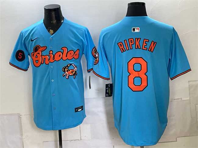 Men%27s Baltimore Orioles #8 Cal Ripken Jr. Blue With Patch Vapor Premier Limited Stitched Jersey Dzhi->baltimore orioles->MLB Jersey