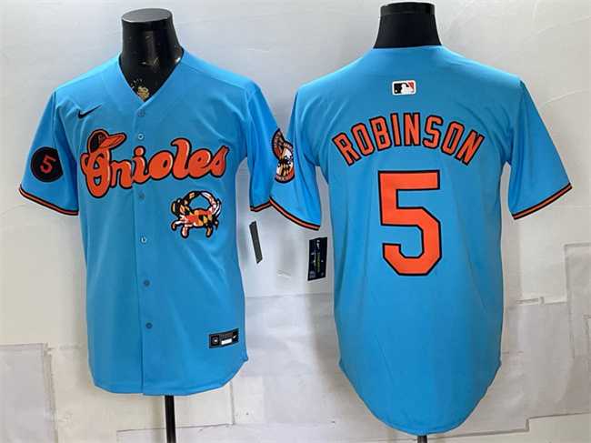 Men%27s Baltimore Orioles #5 Brooks Robinson Blue With Patch Vapor Premier Limited Stitched Jersey Dzhi->baltimore orioles->MLB Jersey