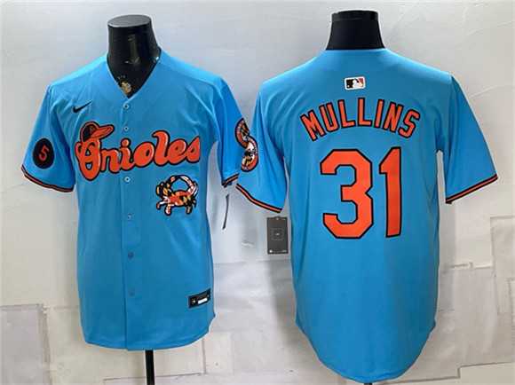 Men%27s Baltimore Orioles #31 Cedric Mullins Blue With Patch Vapor Premier Limited Stitched Jersey Dzhi->baltimore orioles->MLB Jersey