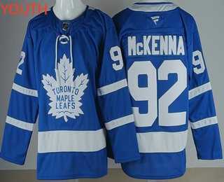 Youth Toronto Maple Leafs #92 Gavin McKenna Blue Stitched Jersey->atlanta falcons->NFL Jersey