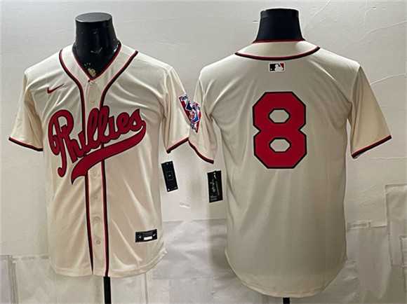 Men%27s Philadelphia Phillies #8 Nick Castellanos Cream 2026 Field of Dreams Stadium Stitched Jersey->philadelphia phillies->MLB Jersey