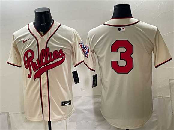 Men%27s Philadelphia Phillies #3 Bryce Harper Cream 2026 Field of Dreams Stadium Stitched Jersey->new york yankees->MLB Jersey