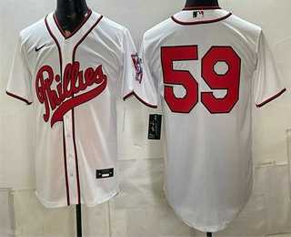 Men%27s Philadelphia Phillies #59 Jhoan Duran White 2026 Field of Dreams Stadium Stitched Jersey->philadelphia phillies->MLB Jersey