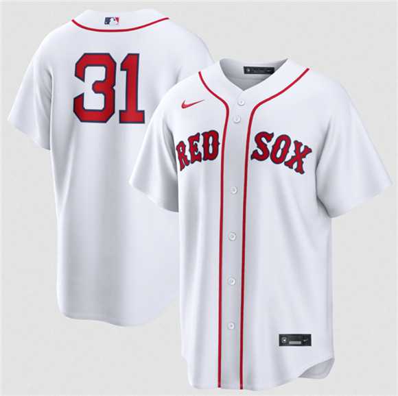 Men%27s Boston Red Sox #31 Adley Rutschman White No Name Cool Base Stitched Jersey Dzhi->boston red sox->MLB Jersey