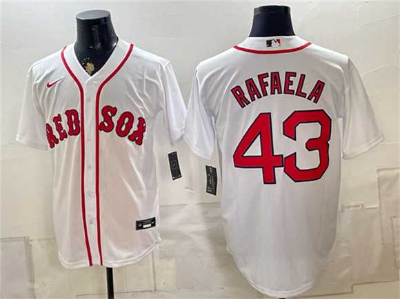 Men%27s Boston Red Sox #43 Ceddanne Rafaela White Cool Base Stitched Jersey->chicago cubs->MLB Jersey