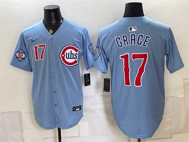 Men%27s Chicago Cubs #17 Mark Grace Blue 2026 2nd Alternate Limited Stitched Jersey->cincinnati reds->MLB Jersey