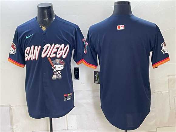 Men%27s San Diego Padres X Hello Kitty Blank Obsidian 2026 City Connect Stadium Stitched Jersey->philadelphia phillies->MLB Jersey