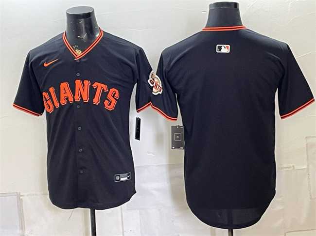 Men%27s San Francisco Giants Blank Black Limited Stitched Jersey->san diego padres->MLB Jersey