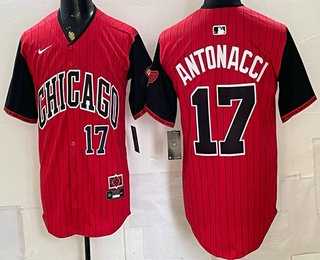 Men%27s Chicago White Sox #17 Sam Antonacci Red Black 2025 City Connect Limited Stitched Jersey Dzhi->cincinnati reds->MLB Jersey