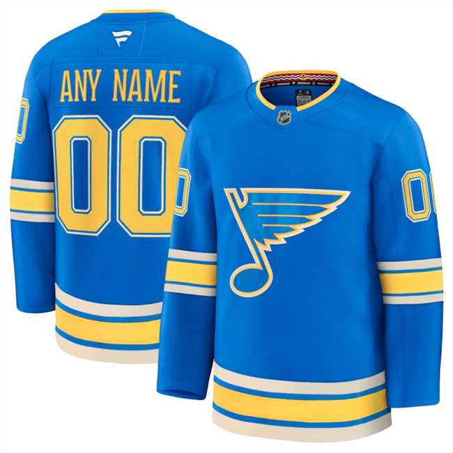 Mens St. Louis Blues Active Player Custom Blue 2024-25 Alternate Stitched Hockey Jersey->customized nhl jersey->Custom Jersey