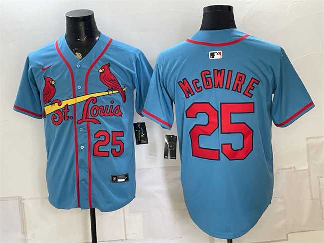 Men%27s St. Louis Cardinals #25 Mark McGwire Blue Alternate Limited Stitched Jersey->st.louis cardinals->MLB Jersey